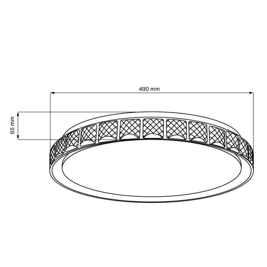 Φωτιστικό οροφής μπάνιου dimming LED NINA LED/72W/230V διάμετρος 49 cm 3000-6000K IP44 + τηλεχειριστήριο