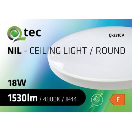 Φωτιστικό οροφής μπάνιου LED CIRCLE LED/18W/230V 4000K διάμετρος 30 cm IP44 λευκό