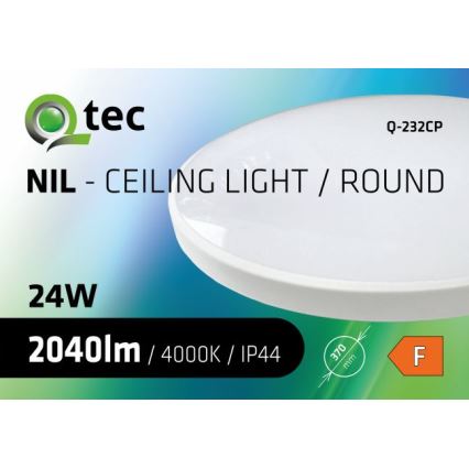 Φωτιστικό οροφής μπάνιου LED CIRCLE LED/24W/230V 4000K διάμετρος 37 cm IP44 λευκό