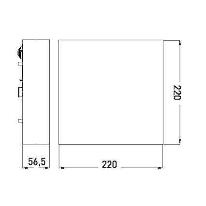 Φωτιστικό οροφής μπάνιου LED LED/12W/230V 3000/4000/6000K 22x22 cm IP44