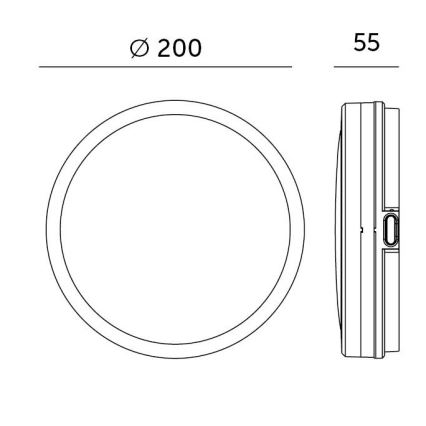 Φωτιστικό οροφής μπάνιου LED LED/12W/230V 3000/4000/6500K IP65 διάμετρος 20 cm λευκό