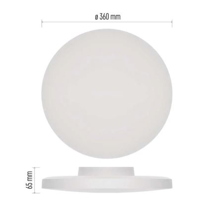 Φωτιστικό οροφής μπάνιου LED LED/18W/230V 3000/4000/5700K IP55 λευκό