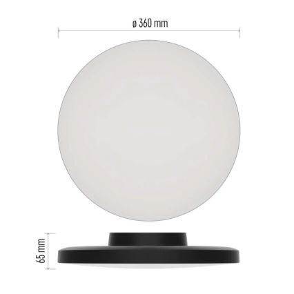 Φωτιστικό οροφής μπάνιου LED LED/18W/230V 3000/4000/5700K IP55 μαύρο