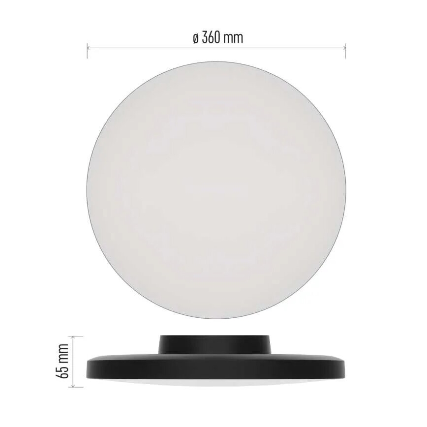 Φωτιστικό οροφής μπάνιου LED LED/18W/230V 3000/4000/5700K IP55 μαύρο