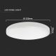 Φωτιστικό οροφής μπάνιου LED LED/18W/230V 3000K IP44 λευκό