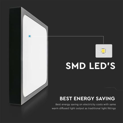 Φωτιστικό οροφής μπάνιου LED LED/18W/230V 3000K IP44 μαύρο