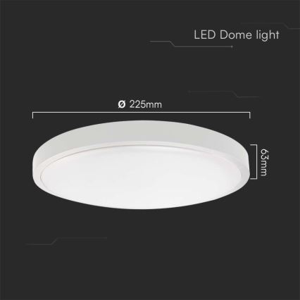 Φωτιστικό οροφής μπάνιου LED LED/18W/230V 4000K IP44 λευκό