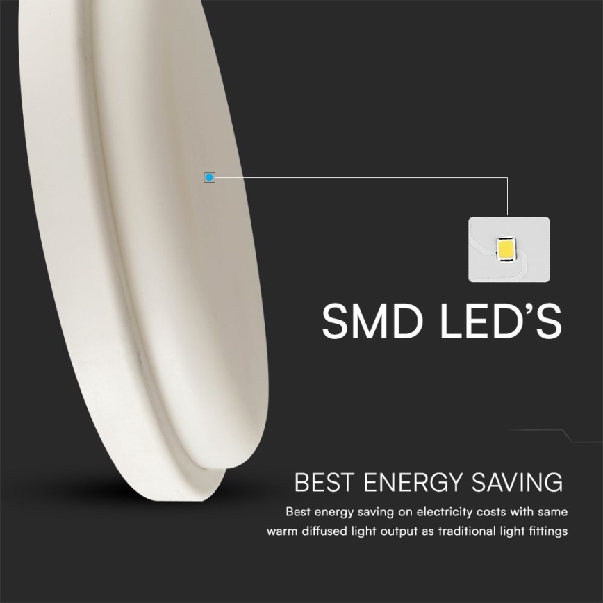 Φωτιστικό οροφής μπάνιου LED LED/24W/230V 3000K IP54 διάμετρος 24 cm