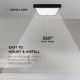 Φωτιστικό οροφής μπάνιου LED LED/24W/230V 4000K IP44 μαύρο