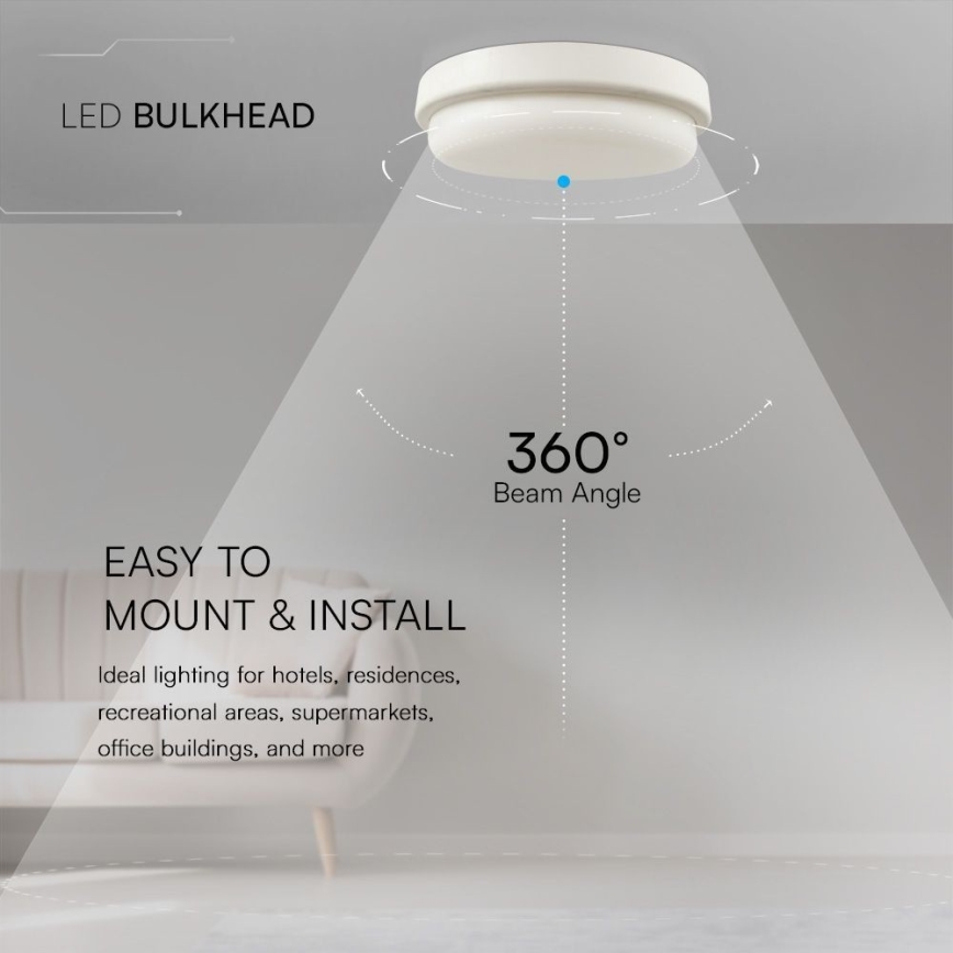 Φωτιστικό οροφής μπάνιου LED LED/24W/230V 4000K IP54 διάμετρος 24 cm