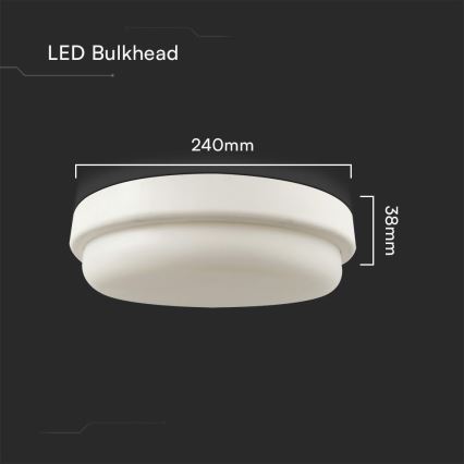 Φωτιστικό οροφής μπάνιου LED LED/24W/230V 4000K IP54 διάμετρος 24 cm