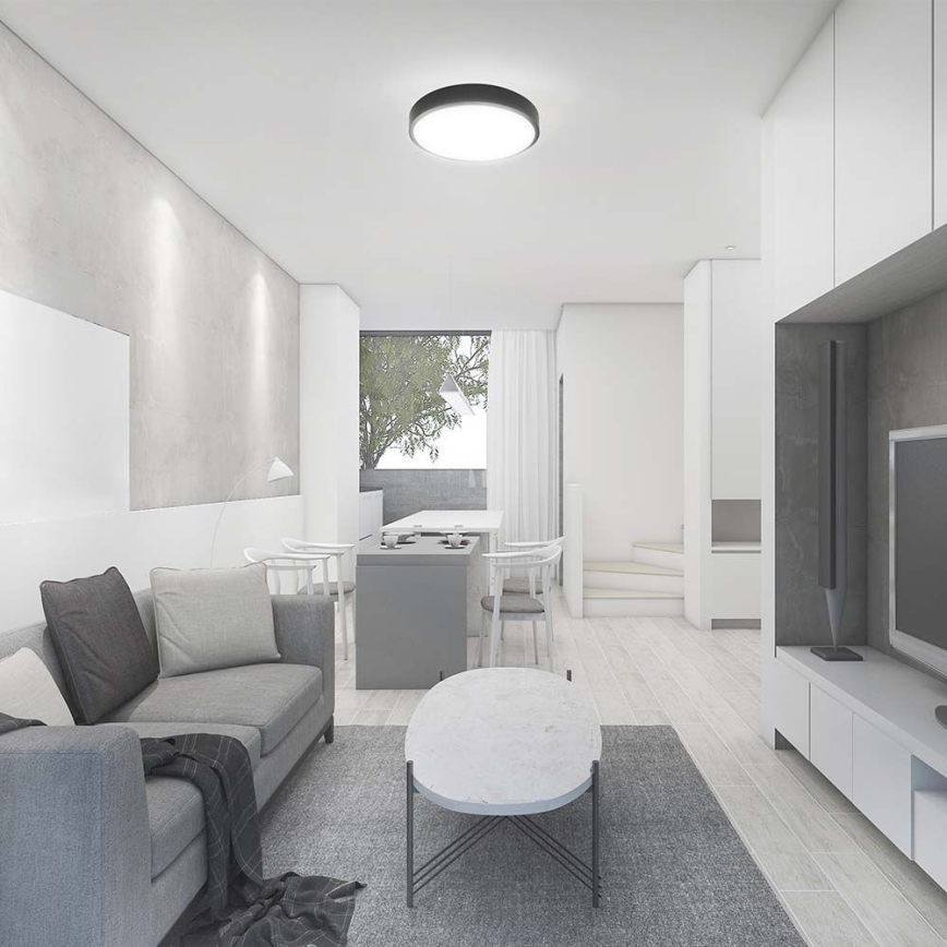 Φωτιστικό οροφής μπάνιου LED SAMSUNG CHIP LED/24W/230V IP44 4000K διάμετρος 29 cm μαύρο