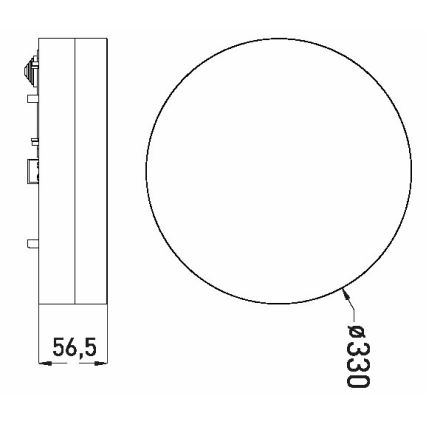 Φωτιστικό οροφής μπάνιου LED LED/30W/230V 3000/4000/6000K διάμετρος 33 cm IP44