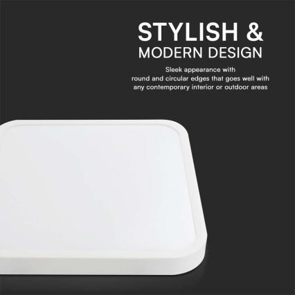 Φωτιστικό οροφής μπάνιου LED LED/48W/230V 6500K IP44 42x42 cm λευκό