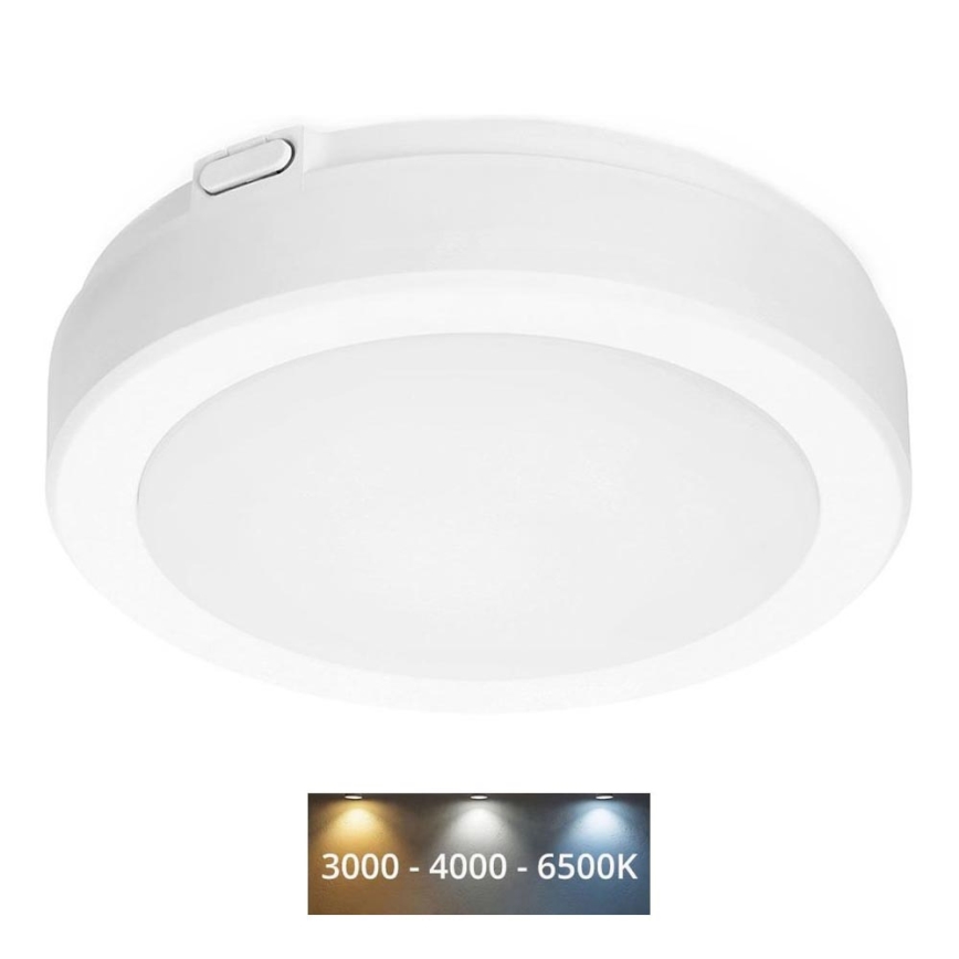 Φωτιστικό οροφής μπάνιου LED NAIROS LED/12W/230V 3000/4000/6500K IP65 διάμετρος 20 cm λευκό