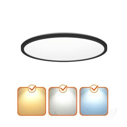 Φωτιστικό οροφής μπάνιου LED NIVERA LED/32W/230V IP54 3000/4000/6000K διάμετρος 42 cm μαύρο