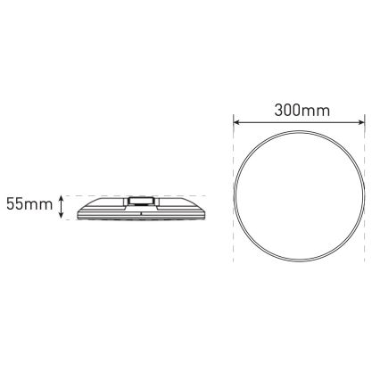 Φωτιστικό οροφής μπάνιου dimming LED SLIDE LED/6/12/18/24W/230V 2900/4000/6200K IP44 λευκό