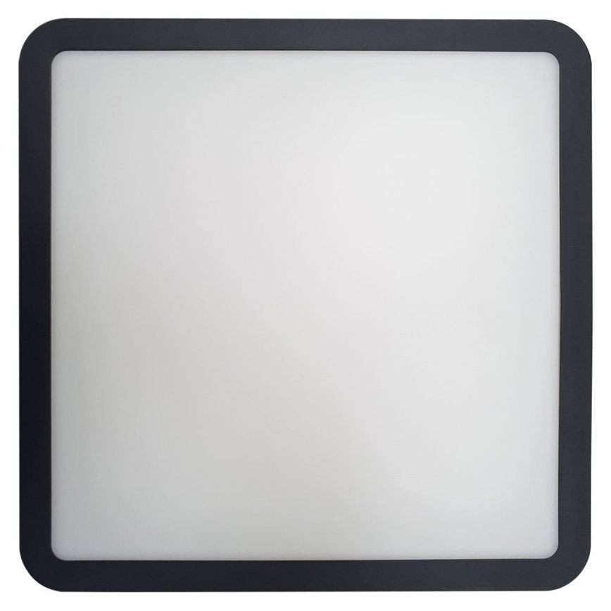 Φωτιστικό οροφής μπάνιου LED με αισθητήρα ELLÉ LED/24W/230V 3000/4000/6500K 26x26 cm IP54 ανθρακί