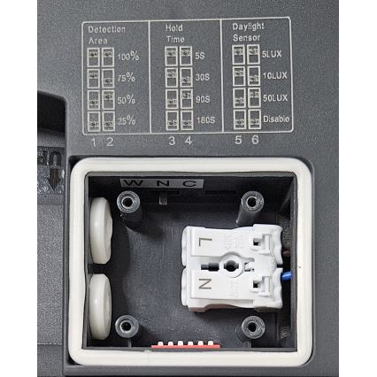 Φωτιστικό οροφής μπάνιου LED με αισθητήρα ELLÉ LED/24W/230V 3000/4000/6500K 26x26 cm IP54 ανθρακί