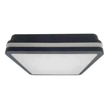 Φωτιστικό οροφής μπάνιου LED με αισθητήρα ELLÉ LED/24W/230V 3000/4000/6500K 26x26 cm IP54 ανθρακί