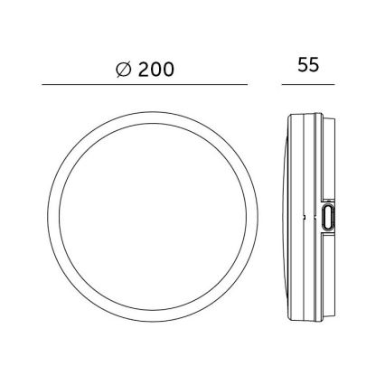 Φωτιστικό οροφής μπάνιου LED με αισθητήρα LED/12W/230V 3000/4000/6500K IP65 διάμετρος 20 cm λευκό + τηλεχειριστήριο