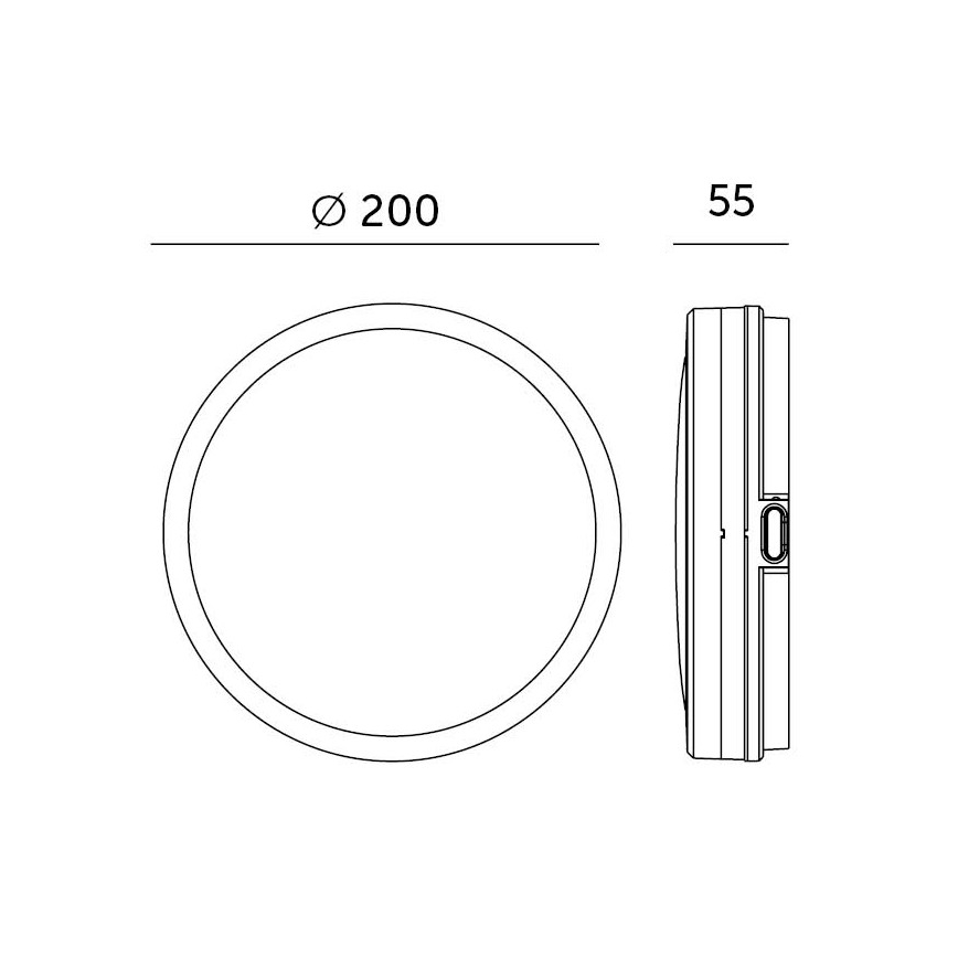 Φωτιστικό οροφής μπάνιου LED με αισθητήρα LED/12W/230V 3000/4000/6500K IP65 διάμετρος 20 cm λευκό + τηλεχειριστήριο
