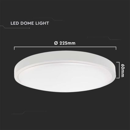 Φωτιστικό οροφής μπάνιου LED με αισθητήρα LED/18W/230V 4000K IP44 λευκό