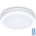 Φωτιστικό οροφής μπάνιου LED με αισθητήρα LED/24W/230V 3000/4000/6500K IP65 διάμετρος 30 cm λευκό + τηλεχειριστήριο