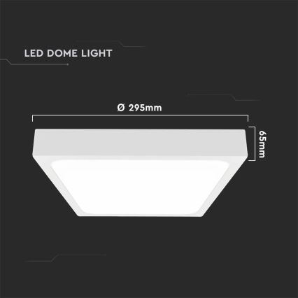 Φωτιστικό οροφής μπάνιου LED με αισθητήρα LED/24W/230V 4000K IP44 29,5x29,5 cm λευκό