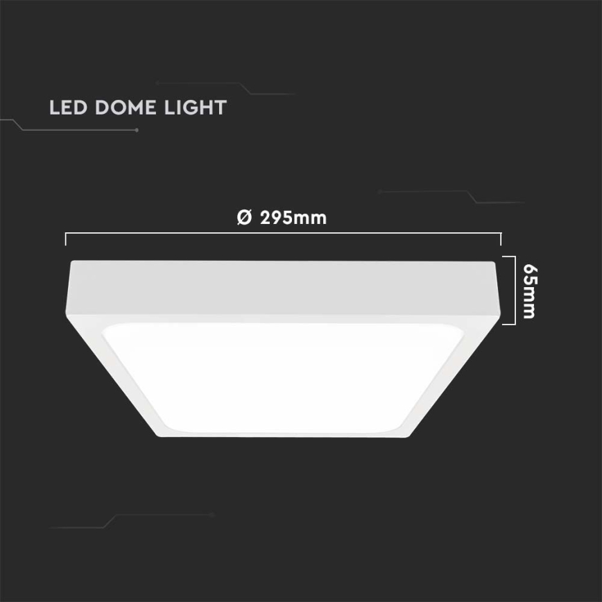 Φωτιστικό οροφής μπάνιου LED με αισθητήρα LED/24W/230V 4000K IP44 29,5x29,5 cm λευκό