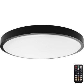 Φωτιστικό οροφής μπάνιου LED με αισθητήρα LED/24W/230V 4000K IP44 μαύρο + τηλεχειριστήριο