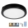 Φωτιστικό οροφής μπάνιου LED με αισθητήρα NAIROS LED/24W/230V IP65 3000/4000/6500K διάμετρος 30 cm μαύρο + τηλεχειριστήριο