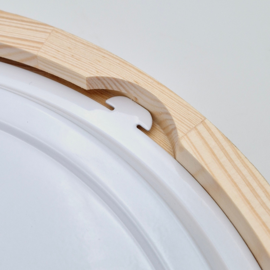 Φωτιστικό οροφής μπάνιου NATURAL 2xE27/15W/230V IP54 πεύκο ø 27 cm - FSC πιστοποιημένο