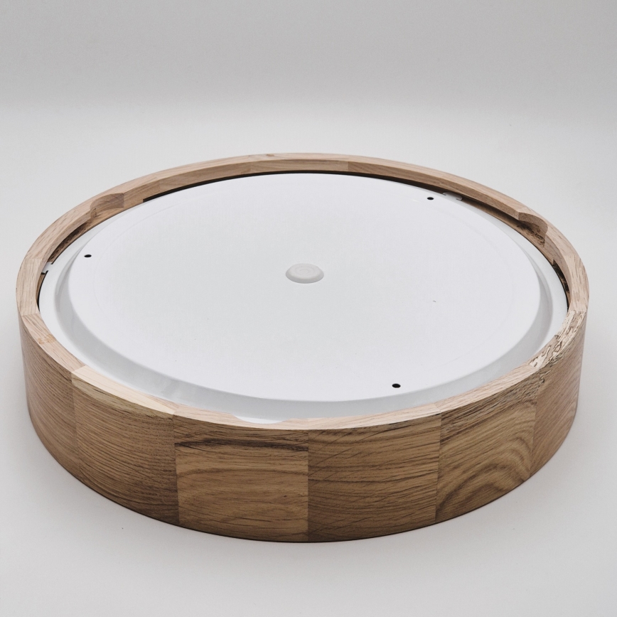 Φωτιστικό οροφής μπάνιου OAK 3xE27/15W/230V δρυς ø 37 cm IP54 - FSC πιστοποιημένο