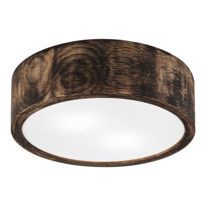 Φωτιστικό οροφής μπάνιου OAK SMOKY 2xE27/15W/230V IP54 ø 27,5 cm δρυς/καφέ