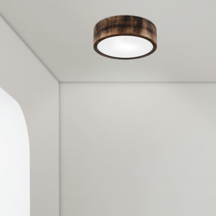 Φωτιστικό οροφής μπάνιου OAK SMOKY 2xE27/15W/230V IP54 ø 27,5 cm δρυς/καφέ