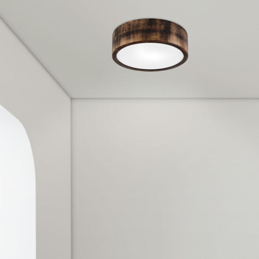 Φωτιστικό οροφής μπάνιου OAK SMOKY 2xE27/15W/230V IP54 ø 27,5 cm δρυς/καφέ