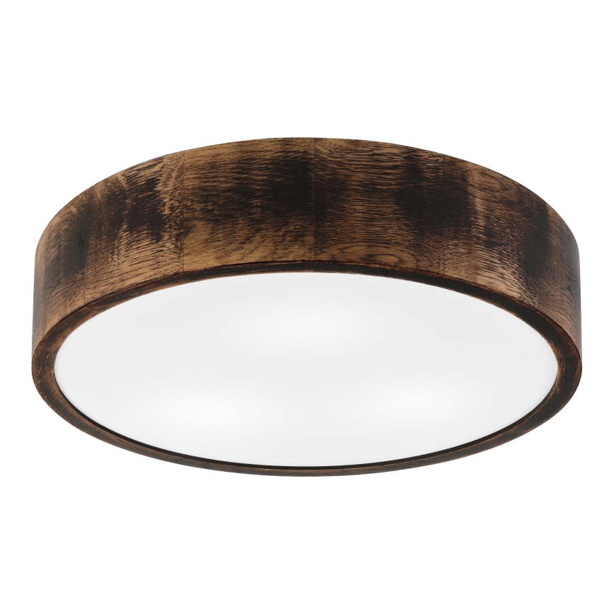 Φωτιστικό οροφής μπάνιου OAK SMOKY 3xE27/15W/230V IP54 ø 37,5 cm δρυς/καφέ