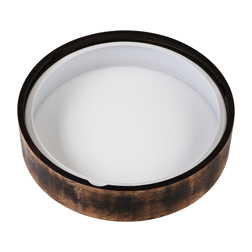 Φωτιστικό οροφής μπάνιου OAK SMOKY 3xE27/15W/230V IP54 ø 37,5 cm δρυς/καφέ