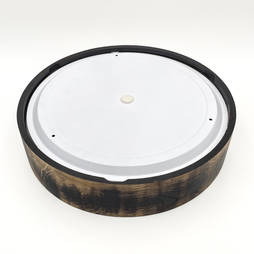 Φωτιστικό οροφής μπάνιου OAK SMOKY 3xE27/15W/230V IP54 ø 37,5 cm δρυς/καφέ