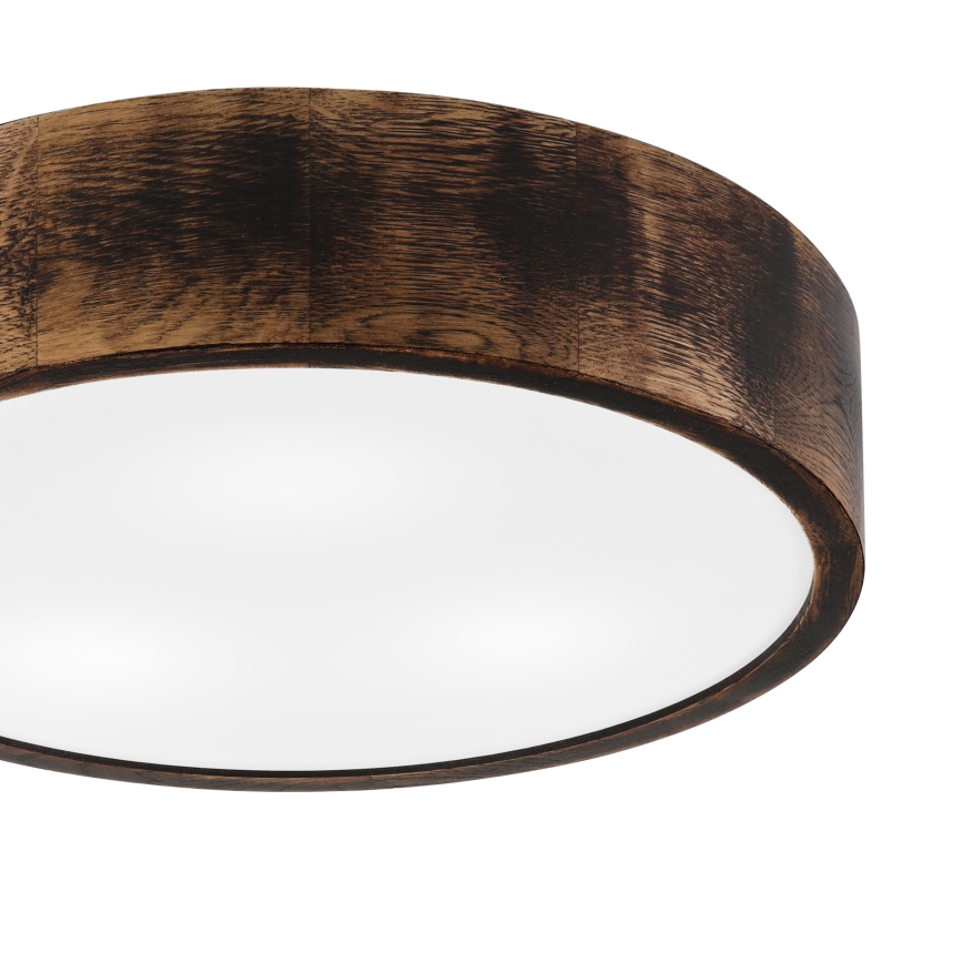 Φωτιστικό οροφής μπάνιου OAK SMOKY 3xE27/15W/230V IP54 ø 37,5 cm δρυς/καφέ