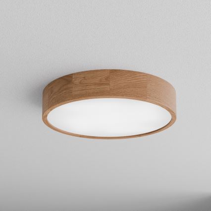Φωτιστικό οροφής μπάνιου με αισθητήρα CLEO 4xE27/24W/230V, διάμετρος 47,5 cm, IP54, σε απόχρωση δρυός