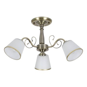 Φωτιστικό οροφής σε ράβδο LOSANNA 3xE14/40W/230V από ορείχαλκο