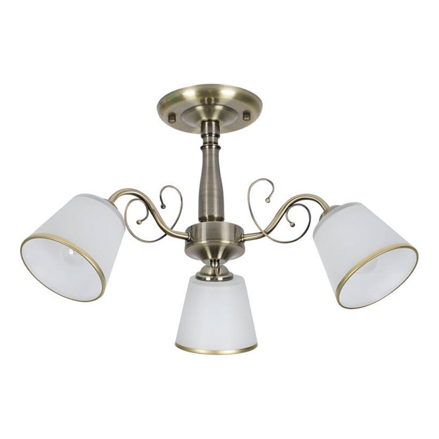 Φωτιστικό οροφής σε ράβδο LOSANNA 3xE14/40W/230V από ορείχαλκο