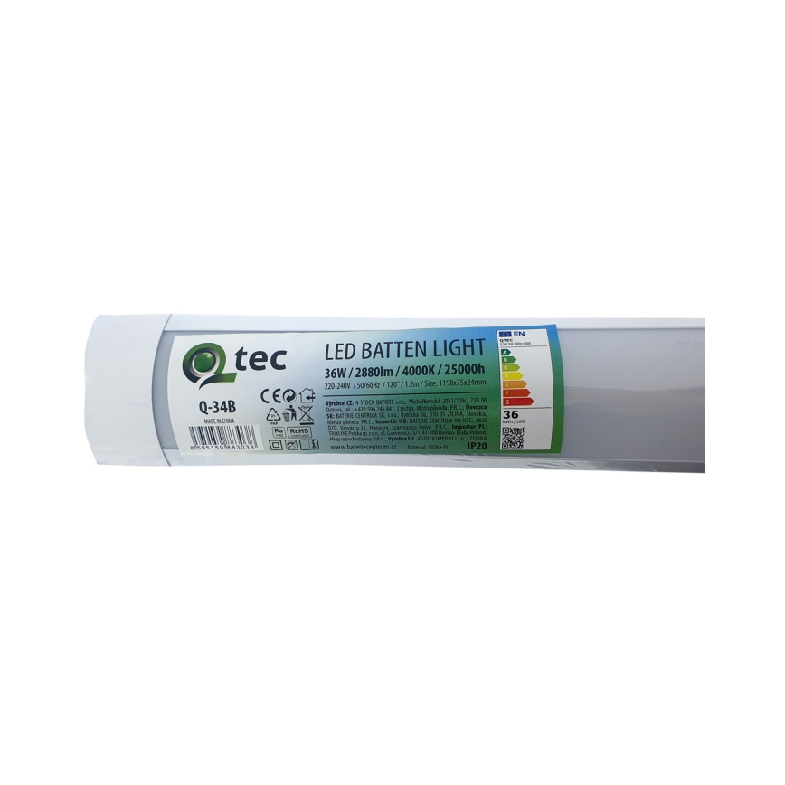 Φωτιστικό πάγκου κουζίνας LED QTEC LED/36W/230V 120 cm λευκό