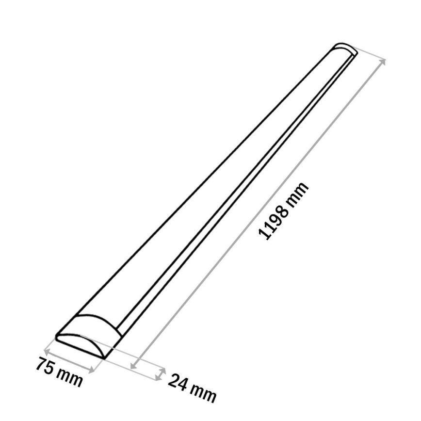 Φωτιστικό πάγκου κουζίνας LED QTEC LED/36W/230V 120 cm μαύρο