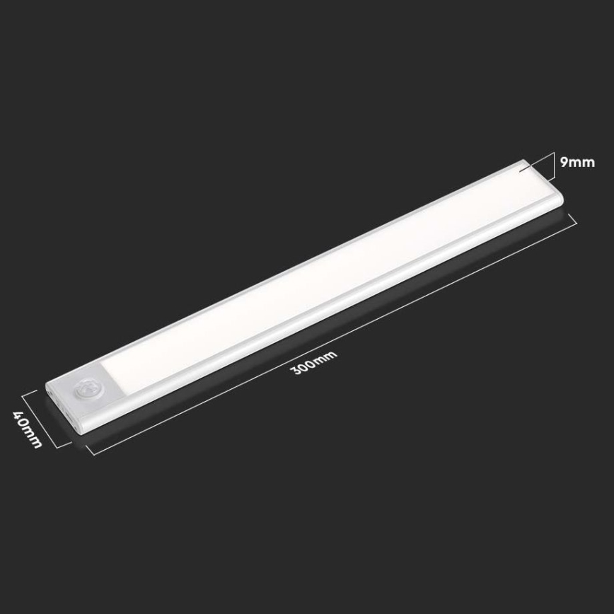 Φωτιστικό πάγκου κουζίνας LED με αισθητήρα LED/1,5W/5V 1500 mAh 3000K
