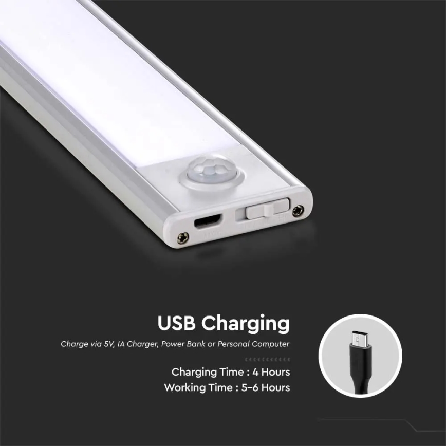 Φωτιστικό πάγκου κουζίνας LED με αισθητήρα LED/1,5W/5V 3000K 1500 mAh