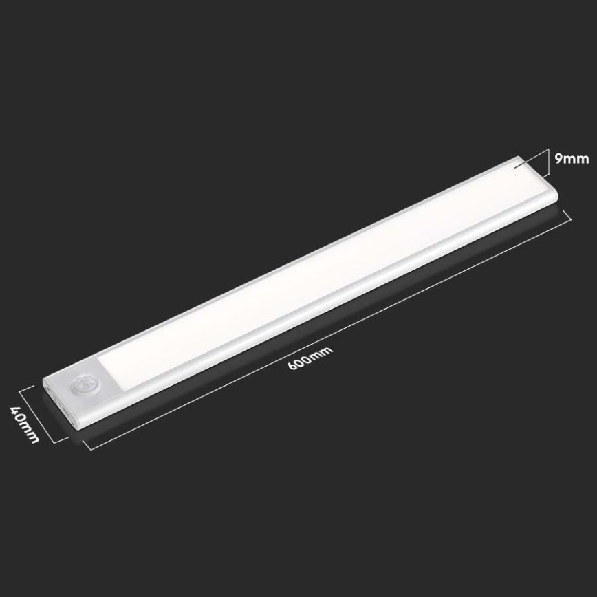 Φωτιστικό πάγκου κουζίνας LED με αισθητήρα LED/2,5W/5V 3000 mAh 3000K