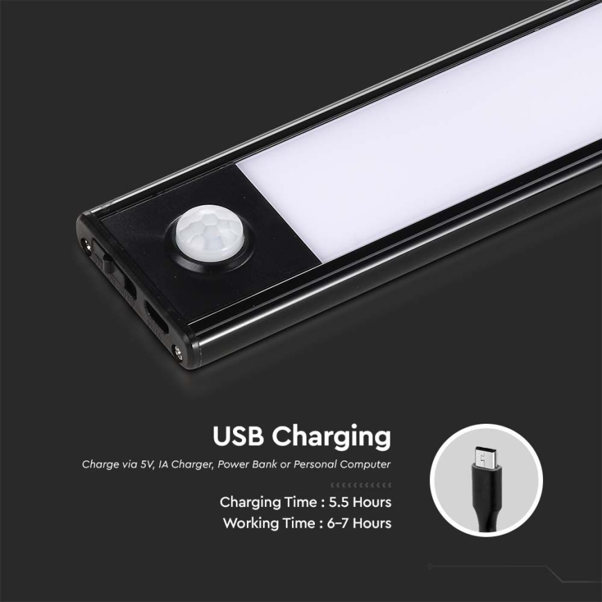 Φωτιστικό πάγκου κουζίνας LED με αισθητήρα LED/2W/5V 2200 mAh 3000K